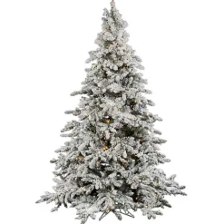 7.5 ft. Pre-Lit Flocked Utica Fir Christmas Tree