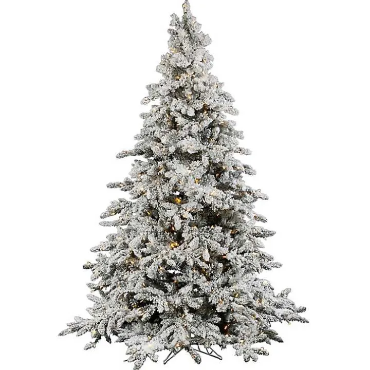 7.5 ft. Pre-Lit Flocked Utica Fir Christmas Tree