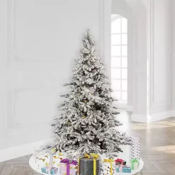 6.5 ft. Pre-Lit Flocked Utica Fir Christmas Tree