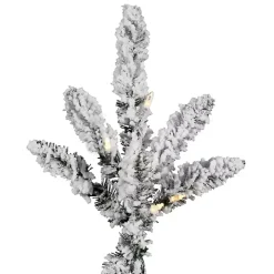 7.5 ft. Pre-Lit Flocked Utica Fir Christmas Tree