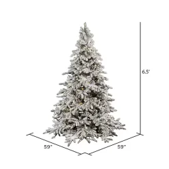 6.5 ft. Pre-Lit Flocked Utica Fir Christmas Tree