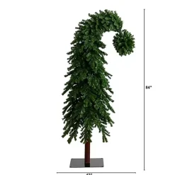 7 ft. Pre-Lit Green Santa Hat Christmas Tree