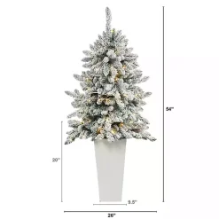 4.5 ft. Pre-Lit Livingston Fir Tree in White Plant