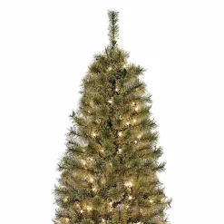 7 ft. Pre-Lit Pine Christmas Tree in Bronze Urn