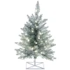 3 ft. Pre-Lit Silver Tinsel Christmas Tree