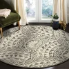 Geometric Round Waves Area Rug, 6 ft.