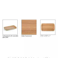 Georgia Bulldogs Wood and Glass Serving Board