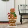 Gingerbread Woman Wooden Porch Statue