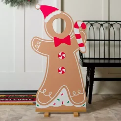 Gingerbread Wooden Cutout Outdoor Statue