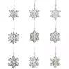 Glitter Snowflake 18-pc. Christmas Ornament Set
