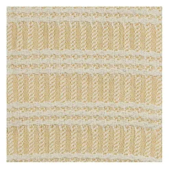 Gold and Ivory Striped Cotton Throw