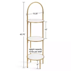 Gold Arched 3-Tier Plant Stand