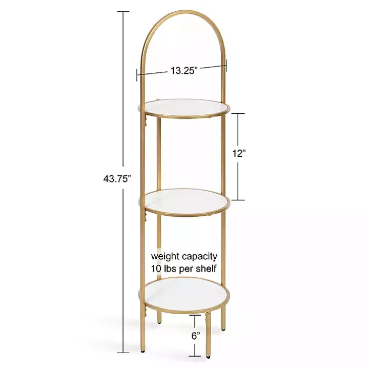 Gold Arched 3-Tier Plant Stand