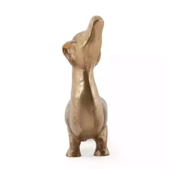 Gold Dachshund Figurine