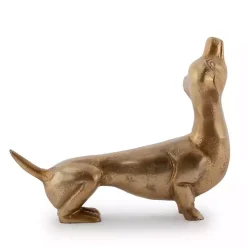 Gold Dachshund Figurine
