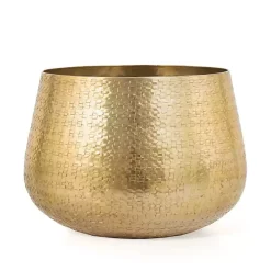 Gold Hammered Metal Retta Planter