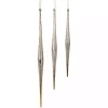 Gold Heirloom Glass Icicle Ornaments, Set of 6