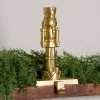 Gold Iron Nutcracker Stocking Holder