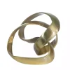 Gold Metal Abstract Knot Sculpture