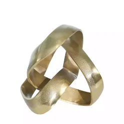 Gold Metal Abstract Knot Sculpture
