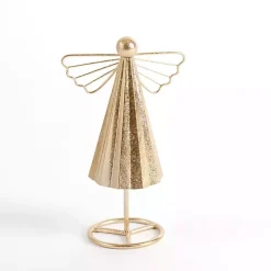 Gold Metal Tabletop Angel, 9 in.