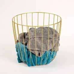 Gold Metal Wire Basket, 18 in.