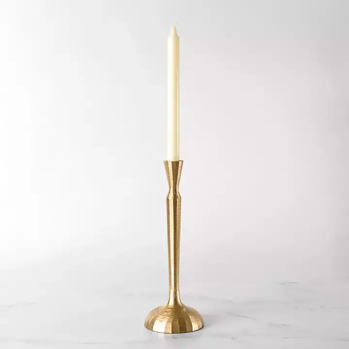 Gold Slim Taper Candle Holder, 12 in.