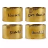 Gold Stamped Harvest Napkin Rings, Set of 4