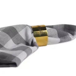 Gold Stamped Harvest Napkin Rings, Set of 4