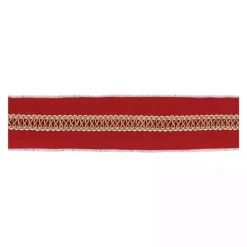 Gold Zig Zag 5 yard Christmas Ribbons, Set of 2