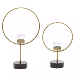 Golden Halo 2-pc. Candle Holder Set