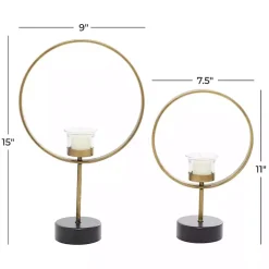 Golden Halo 2-pc. Candle Holder Set