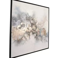 Golden Watercolor Framed Canvas Art Print