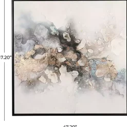 Golden Watercolor Framed Canvas Art Print