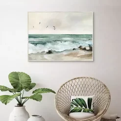 Graceful Sea Framed Canvas Art Print