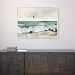 Graceful Sea Framed Canvas Art Print