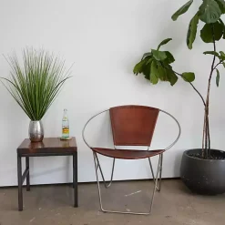 Grass Arrangement in Crackled Silver Pot