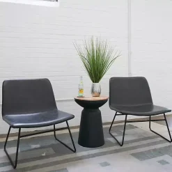 Grass Arrangement in Crackled Silver Pot