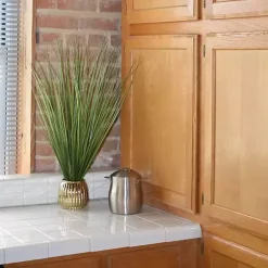 Grass Arrangement in Gold Ribbed Pot