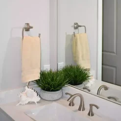 Grass Arrangement in Gray Ceramic Bowl