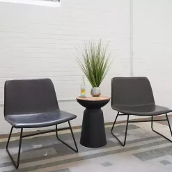 Grass Arrangement in Silver Ribbed Pot