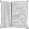Gray and Ivory Directional Stripes Pillow
