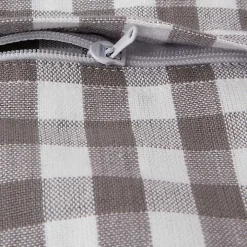 Gray and White Check Pillow Covers, Set of 4
