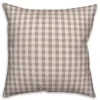 Gray and White Plaid Pillow