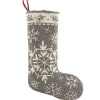 Gray and White Snowflake Stocking