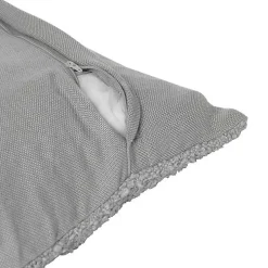 Gray Boucle Handwoven Pillow