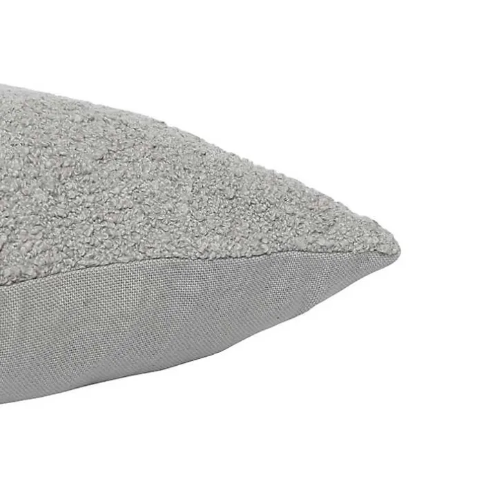 Gray Boucle Handwoven Pillow