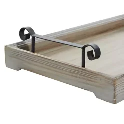 Gray Brushed Distressed 2-pc. Decorative Tray Set
