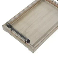 Gray Brushed Distressed 2-pc. Decorative Tray Set