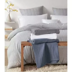 Gray Full/Queen Lightweight Cotton Blanket